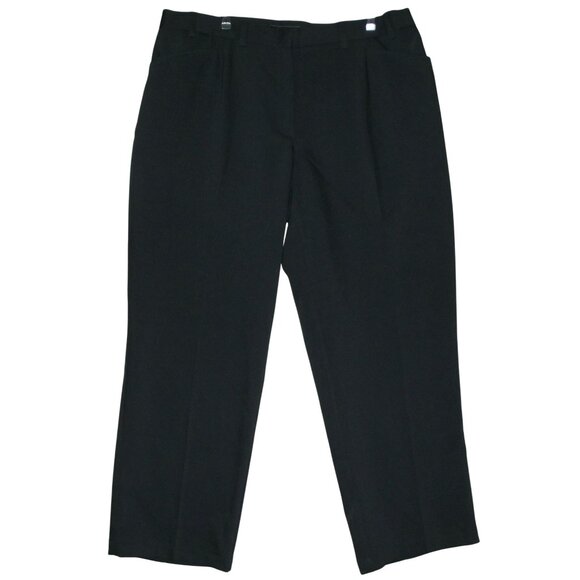 oobe Pants Womens Plus Size 28 x 31" Gray Flat Front straight leg Uniform Work - Picture 1 of 9